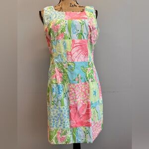 Lilly Pulitzer Y2K Patchwork Shift Dress - White Label